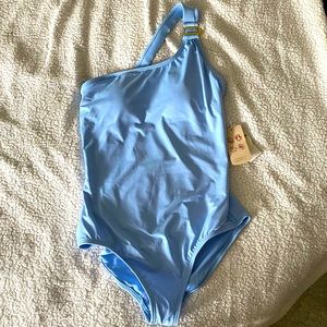New Tommy Bahama Blue Remy one-shoulder swimsuit